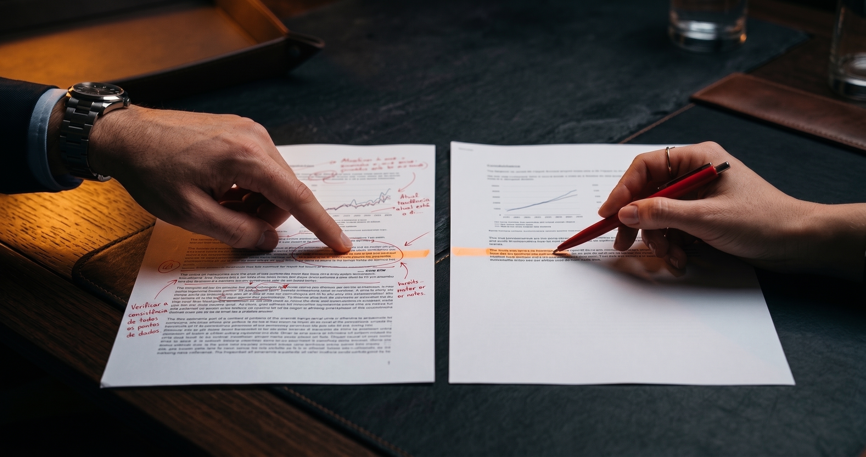 Comparativo entre documento original e otimizado, ponto a ponto